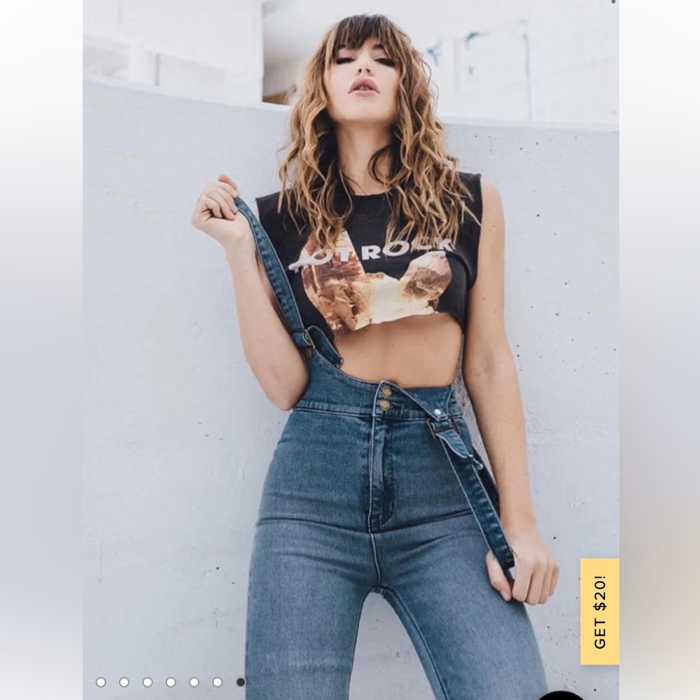 Rollas Highway Medium Wash overalls